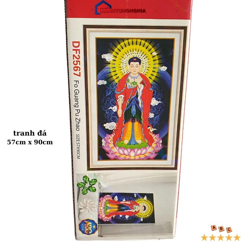Tranh đính đá, tranh thêu chữ thập phật a di đà