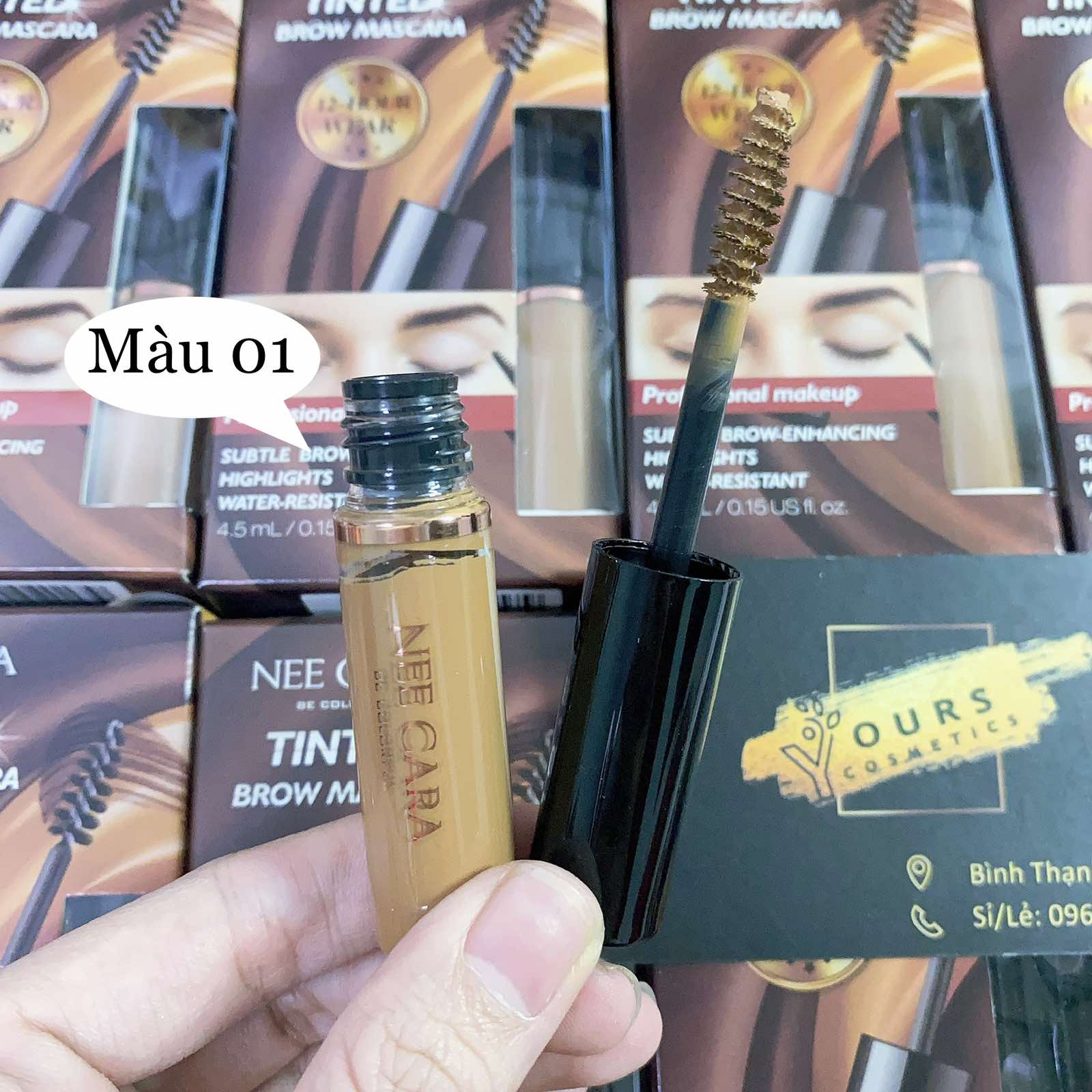 [Hàng Thanh Lý - Date T1/2025] Mascara Chân Mày Nee Cara Tinted Brow Mascara N590