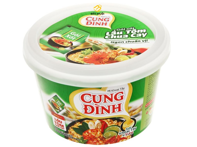 Mì khoai tây cung đình lẩu tôm chua cay/ cua bể rau răm tô 85g - cty bát muội