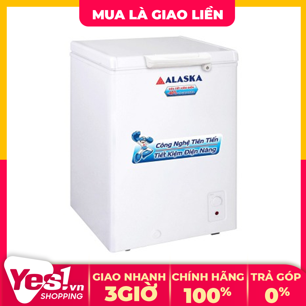Tủ đông alaska 103 lít bd-150 - 1 cánh 1 ngăn - bảo hành chính hãng - voucher 10% lên đến 800k