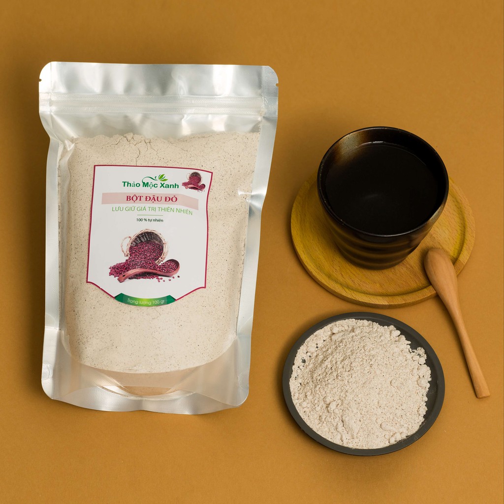 Bột đậu đỏ nguyên chất handmade gói 500g (tặng 1 gói cám gạo khi mua từ 500g)