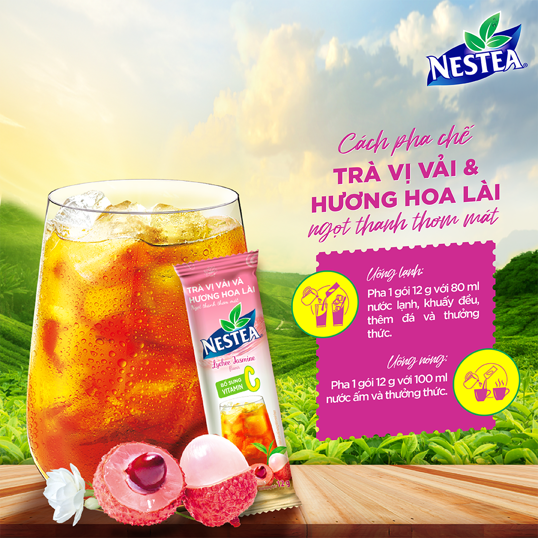 [ƯU ĐÃI THÁNG 6] Trà NESTEA vị Vải & Hương Hoa Lài (1 gói x 1g)