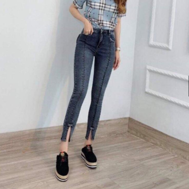 Quần jean nữ xẻ giửa xọc lai đẹp giãn xịn 1262