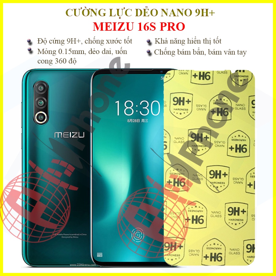 Dán cường lực dẻo nano Meizu 16s Pro