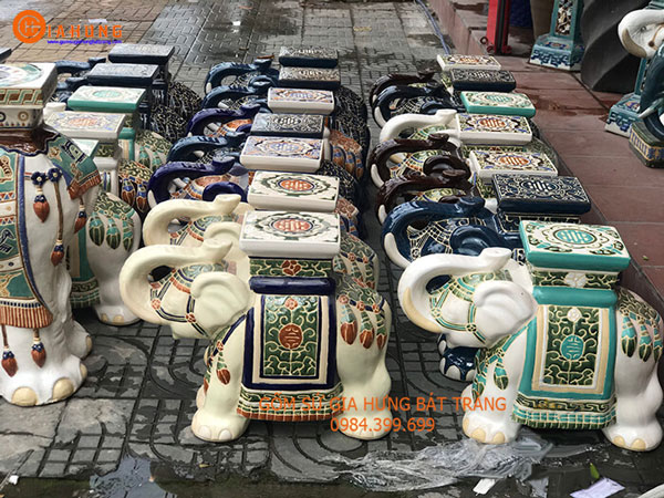 Đôn voi gốm sứ Gia Hưng Bát Tràng