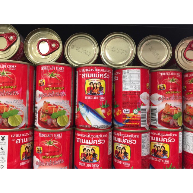 Cá nục sốt cà 3 Cô Gái Thái Lan hộp 155g lóc 10 long