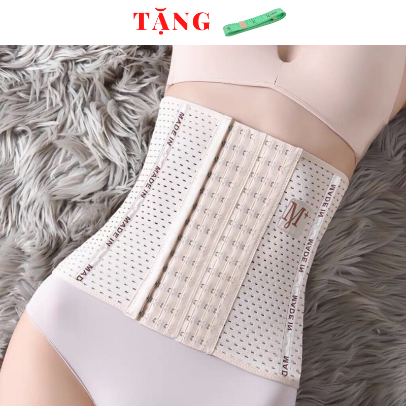 Gen nịt bụng định hình 6 nấc cài - 4 thanh chống cuộn - chiều cao gen 25cm - gen nịt bụng tạo vòng eo thon gọn - đai nịch bụng chống cuộn giảm mỡ sau sinh - miếng nâng bụng - đồ lót định hình - G02