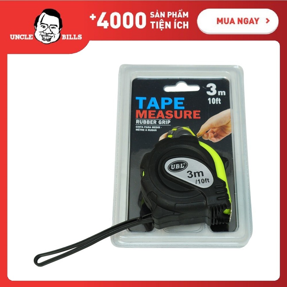 Thước cuộn 3m Uncle Bills HT0093 (Đen)