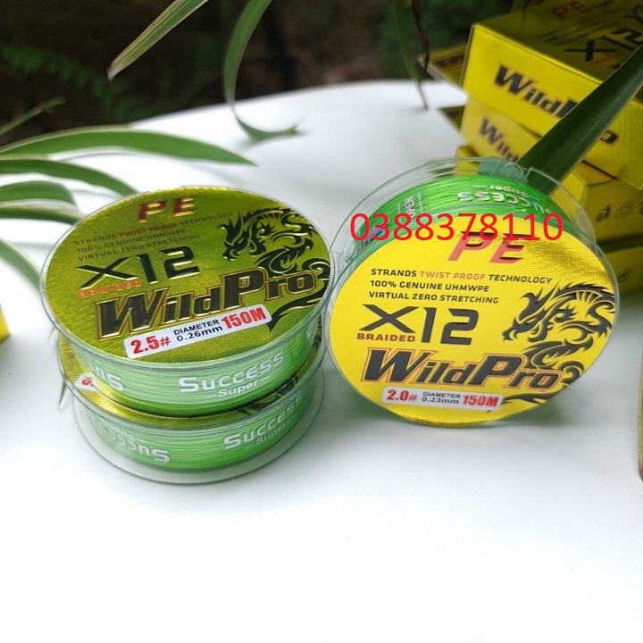 Dây Dù Câu Cá PE Lure X12 Wild Pro 150m