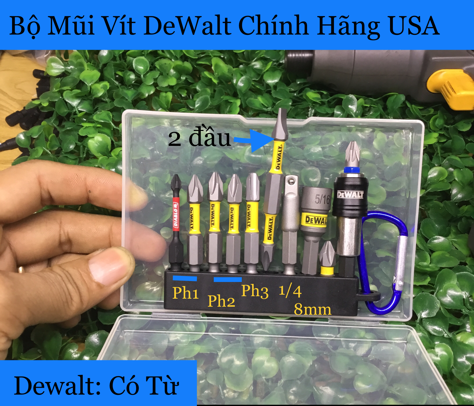 Bộ Mũi Vít DeWalt 13 món Chính Hãng USA Có Từ