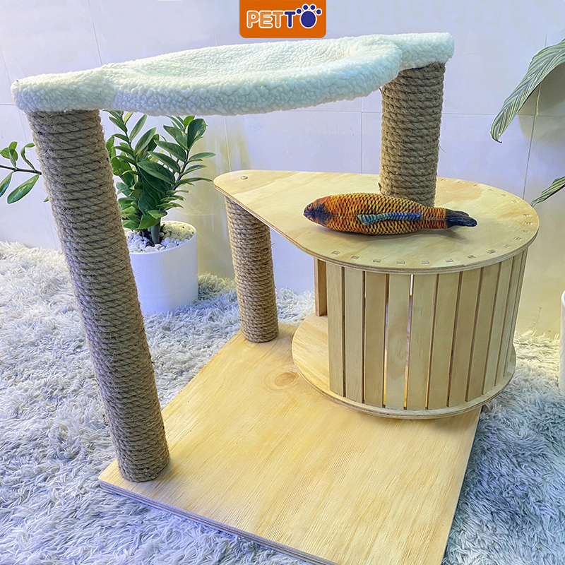 [HCM]Cat tree – Trụ cào móng cho mèo có hộc gỗ độc đáo CH019