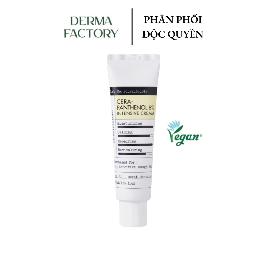 Kem dưỡng ẩm làm dịu phục hồi da Derma Factory Cera Panthenol 8% cream
