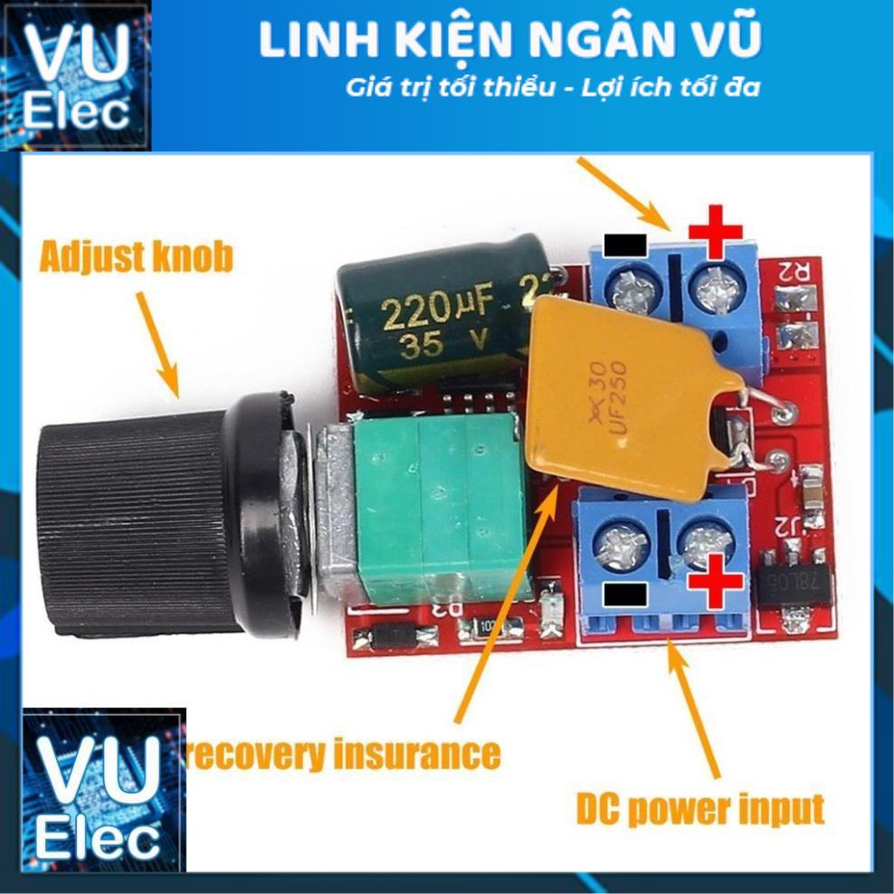 Dimmer DC3-24V 5A - Điều tốc động cơ, quạt Dc