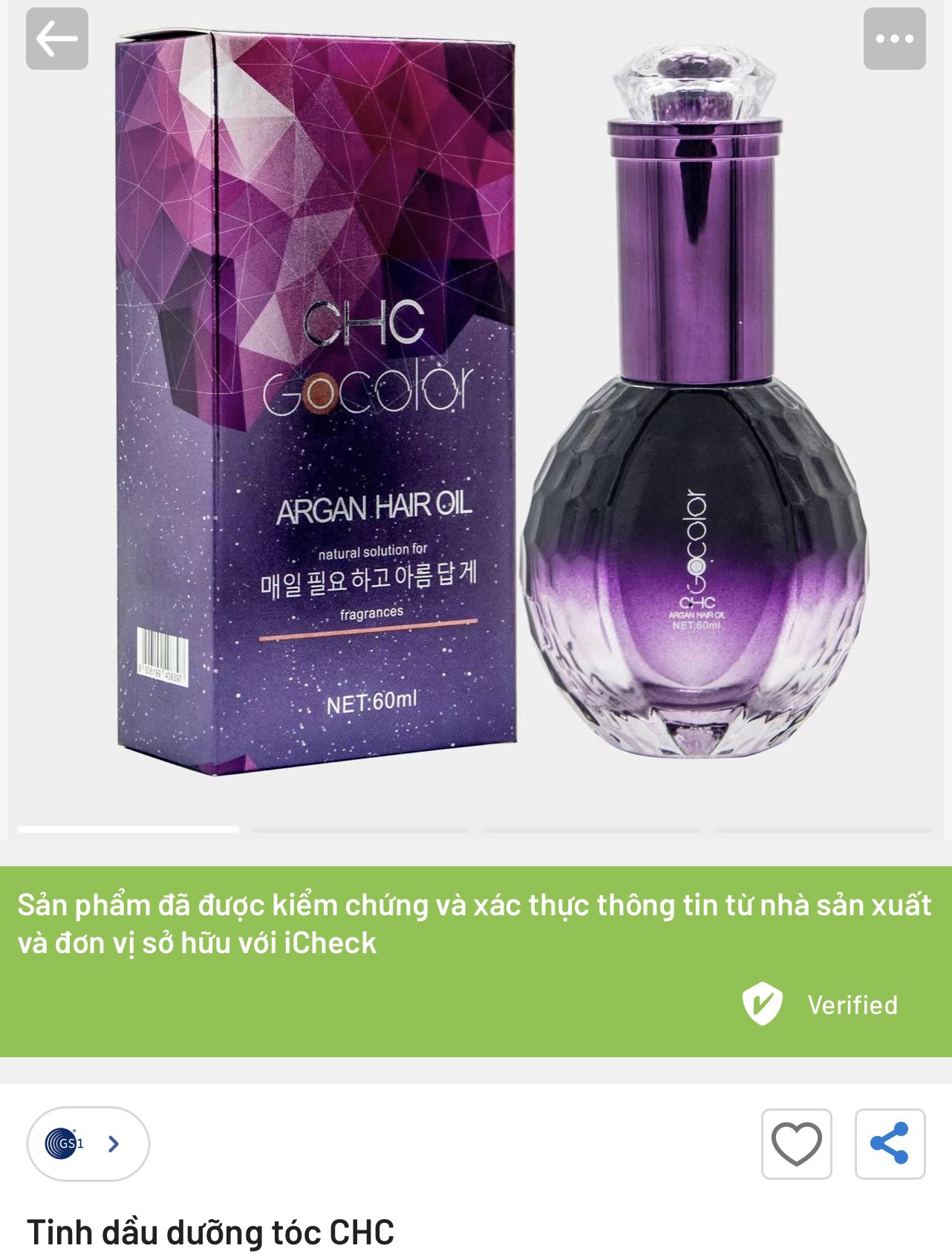 Tinh dầu dưỡng tóc CHC GOCOLOR hàn quốc 60ML