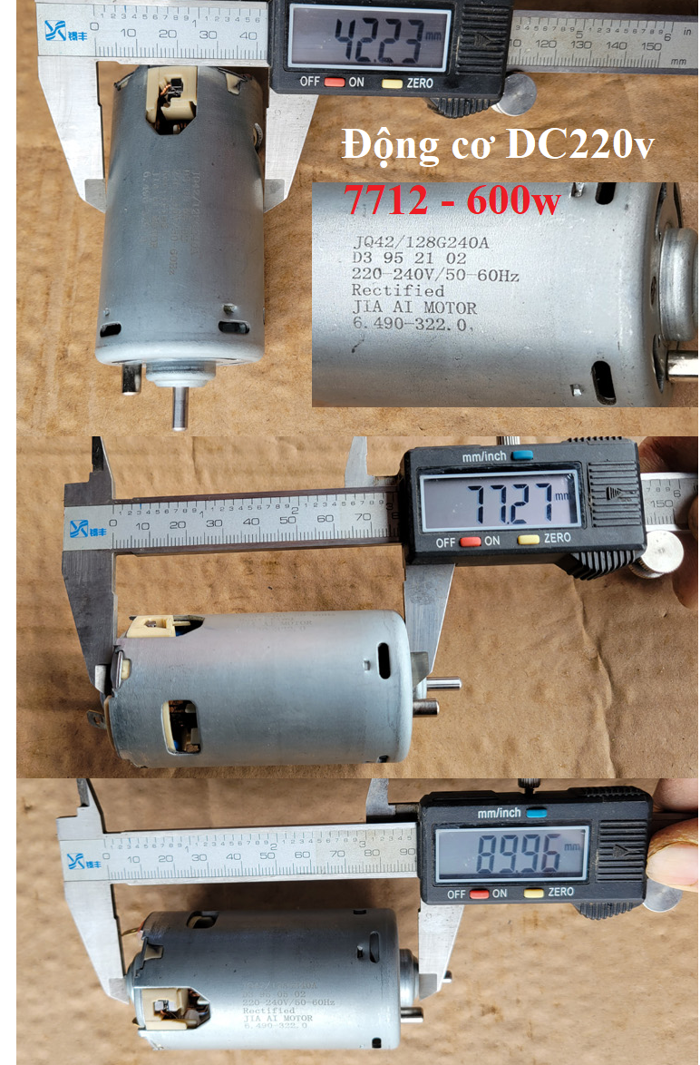 [HCM]Động cơ DC220V 600W trục hoa khế