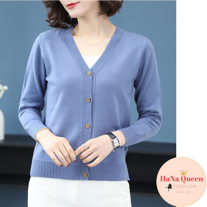 [Sẵn Hàng]Áo Len Cardigan Dáng Ngắn, Áo Len Nữ Basic Chất Đẹp Nhiều Màu Dễ Phối Đồ