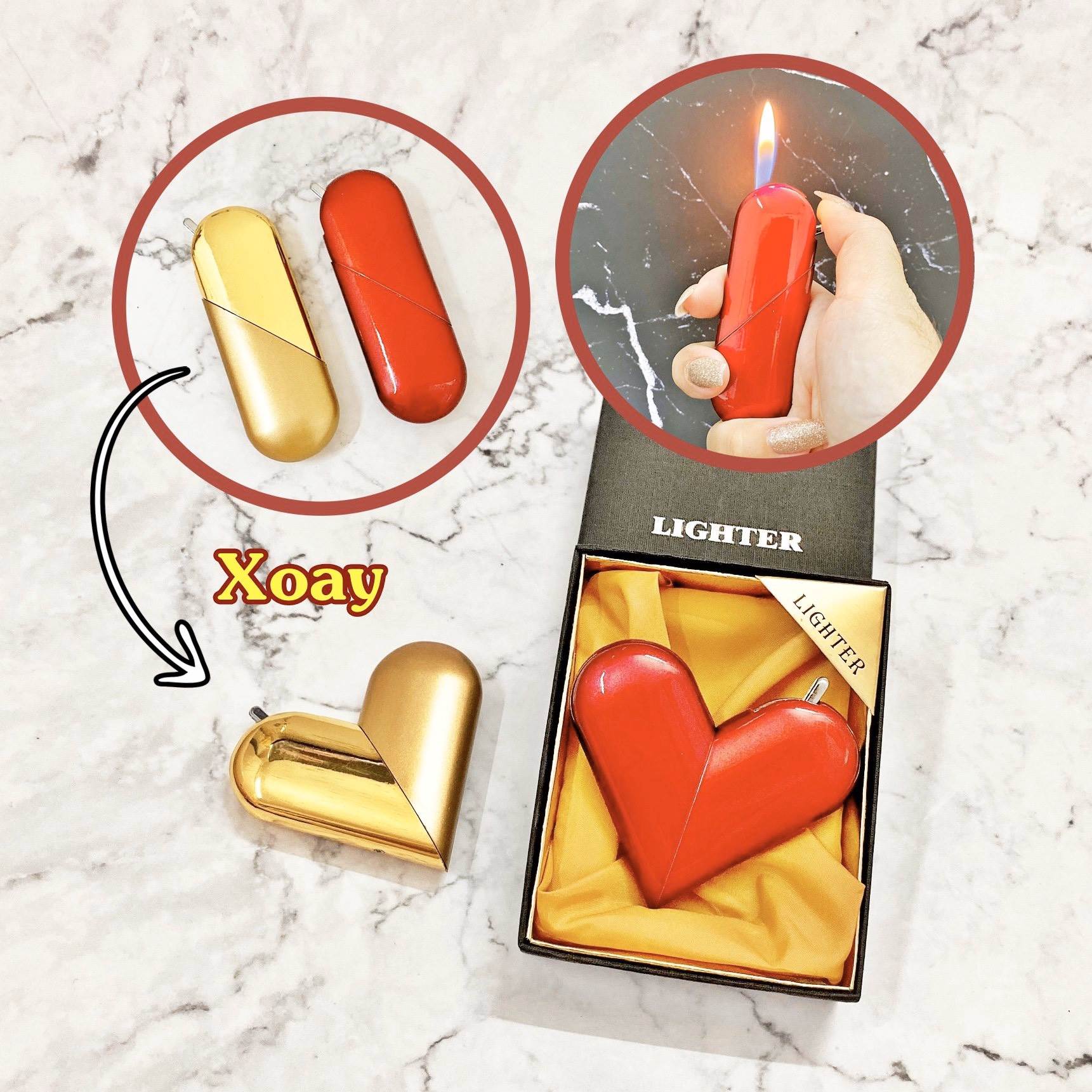 BẬT LỬA HÌNH TRÁI TIM (CÓ HỘP) - (XÀI GAS) BẬT LỬA HÌNH TRÁI TIM (CÓ HỘP) - (XÀI GAS)