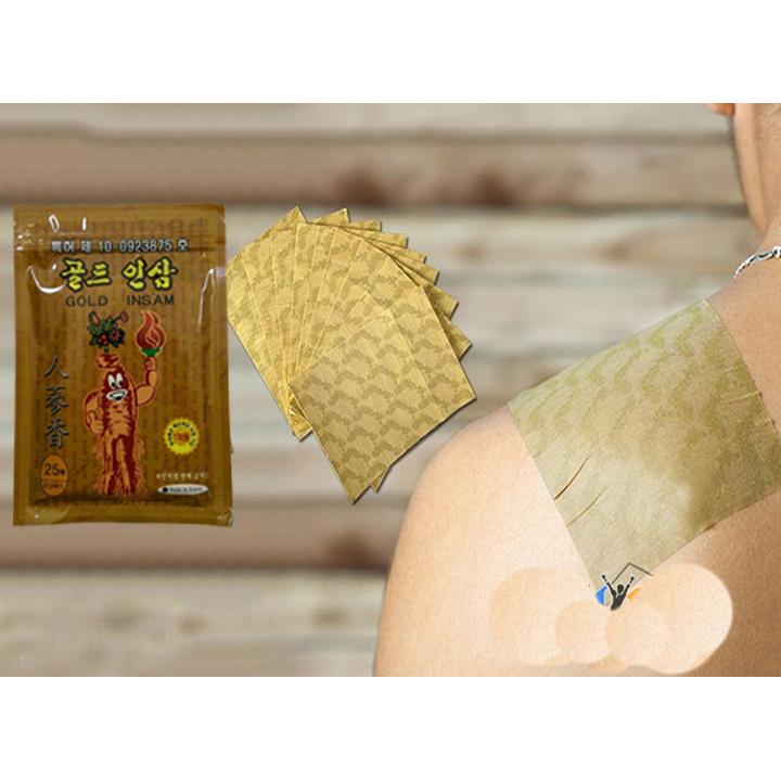 Miếng Cao Dán Hồng Sâm Gold Insam - 1 gói 25 miếng