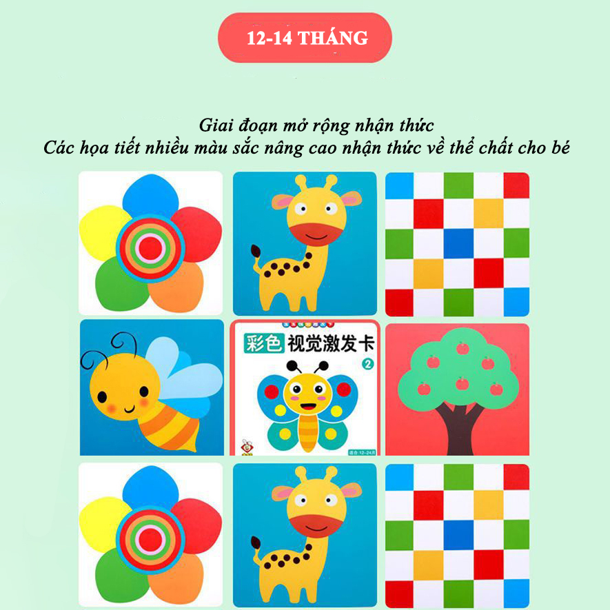  Bộ thẻ gấp kích thích thị giác cho bé