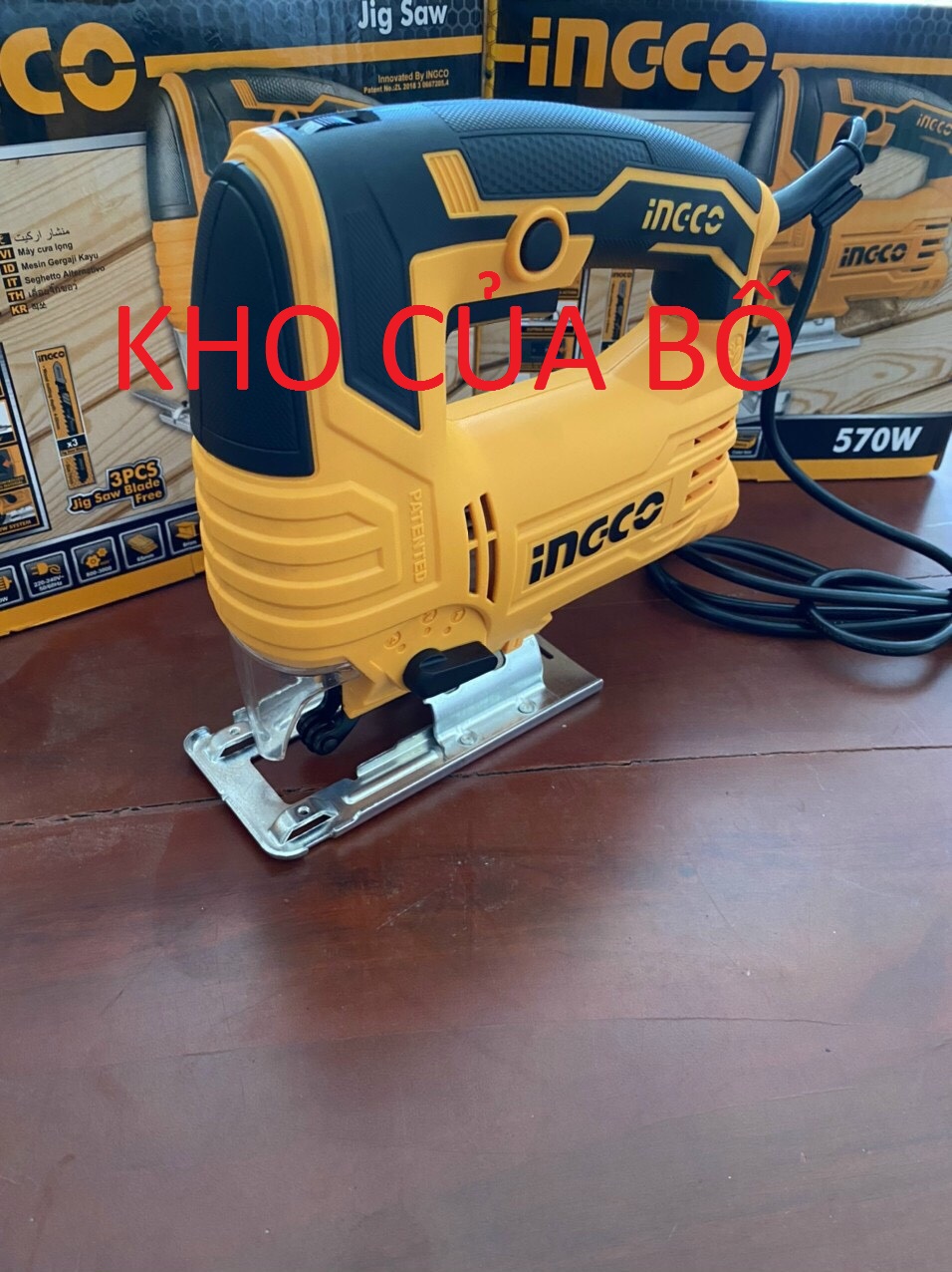 MÁY CƯA LỌNG INGCO 570W JS57028 ( tặng kèm 5 lưỡi cưa lọng gỗ )