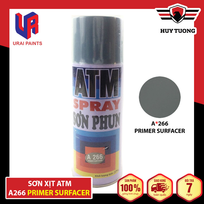 Sơn Lót ATM Spray A266( Xám ), phủ bề mặt kim loại để chống ăn mòn hay gỉ sét - Huy Tưởng