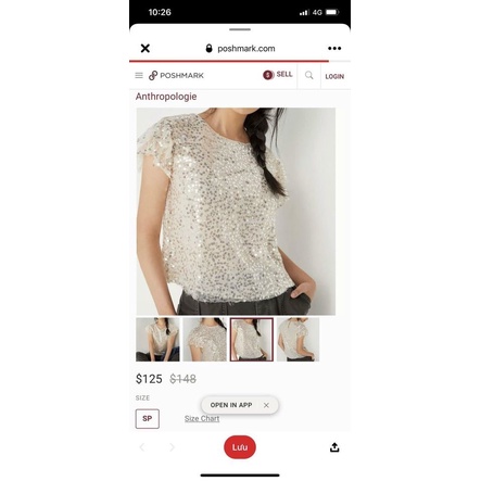 Áo sequin nữ anthropologie