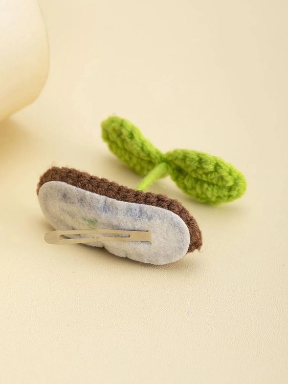 Phôi kẹp tóc kèm vải nỉ | Phụ liệu làm kẹp len handmade
