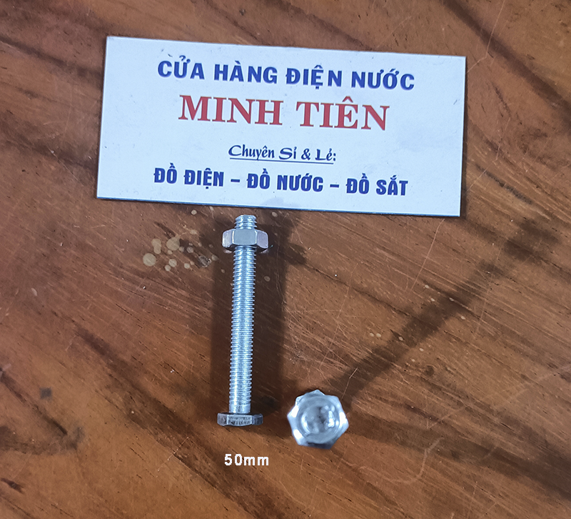 Bù lon, bulon con tán 6 ly kích thước 6x20, 6x30, 6x40, 6x50, 6x60