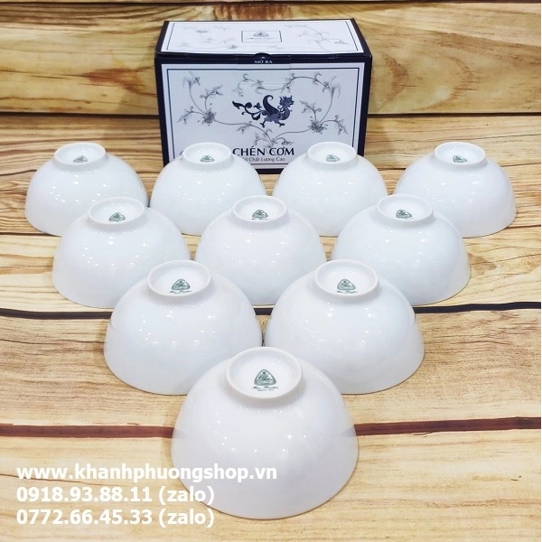 Bộ 6 chén cơm 11.5cm sứ minh long - bộ 6 chén cơm sứ minh long