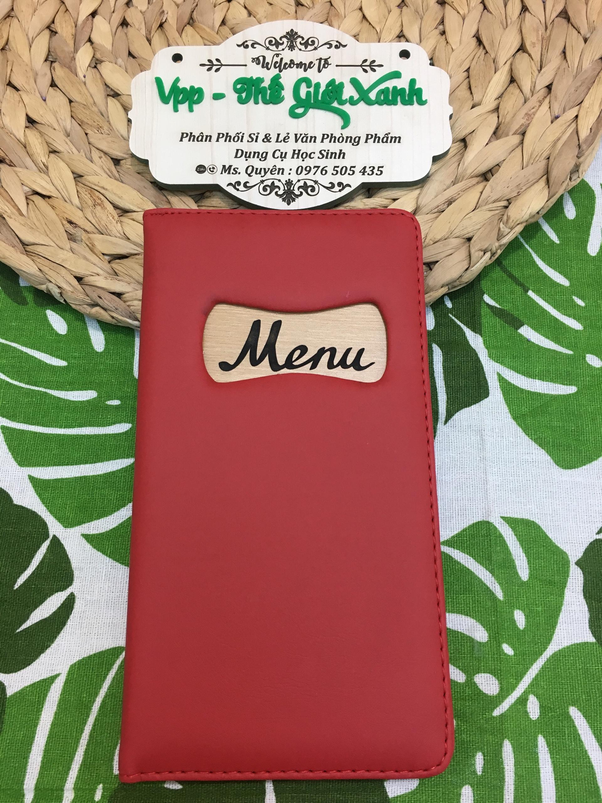 Bìa menu da may cao cấp 10 lá 204 (29*16CM)