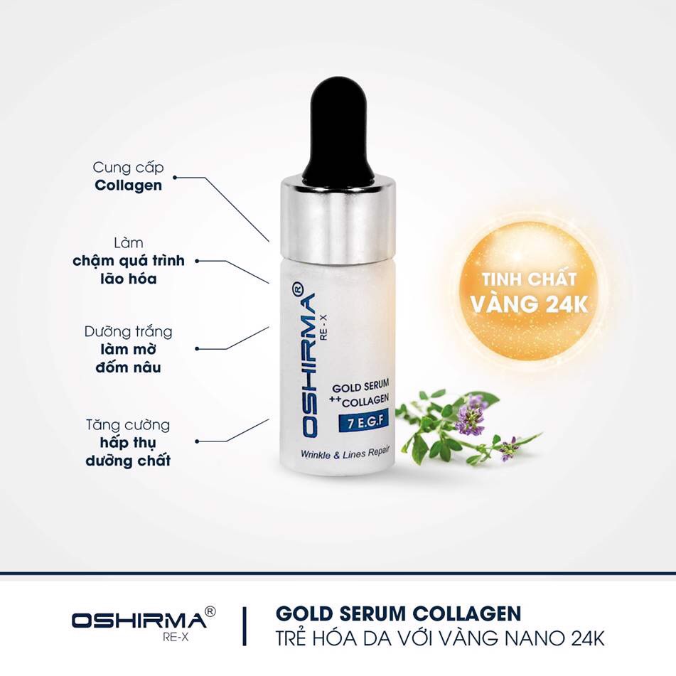 Serum Trắng Da Collagen Vàng 24K Oshirma12ML