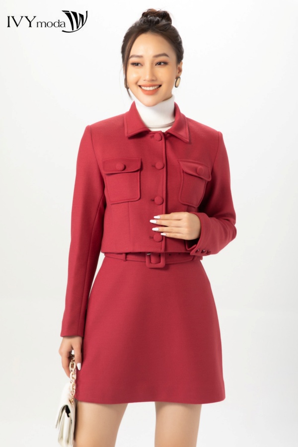 Áo vest dạ dáng ngắn IVY Moda MS 67B9010