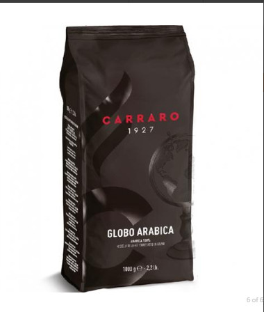 Cà phê hạt carraro caffe globo 100% arabica -1kg whole bean