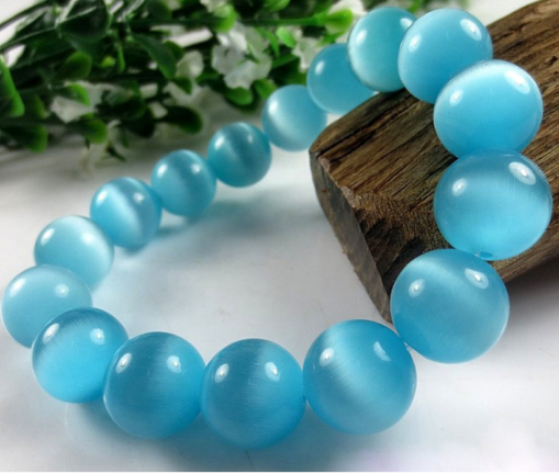 [HCM]Vòng Tay Mắt Mèo Màu Xanh Dương Mệnh Thủy Cực Dễ Thương ( 10Ly )