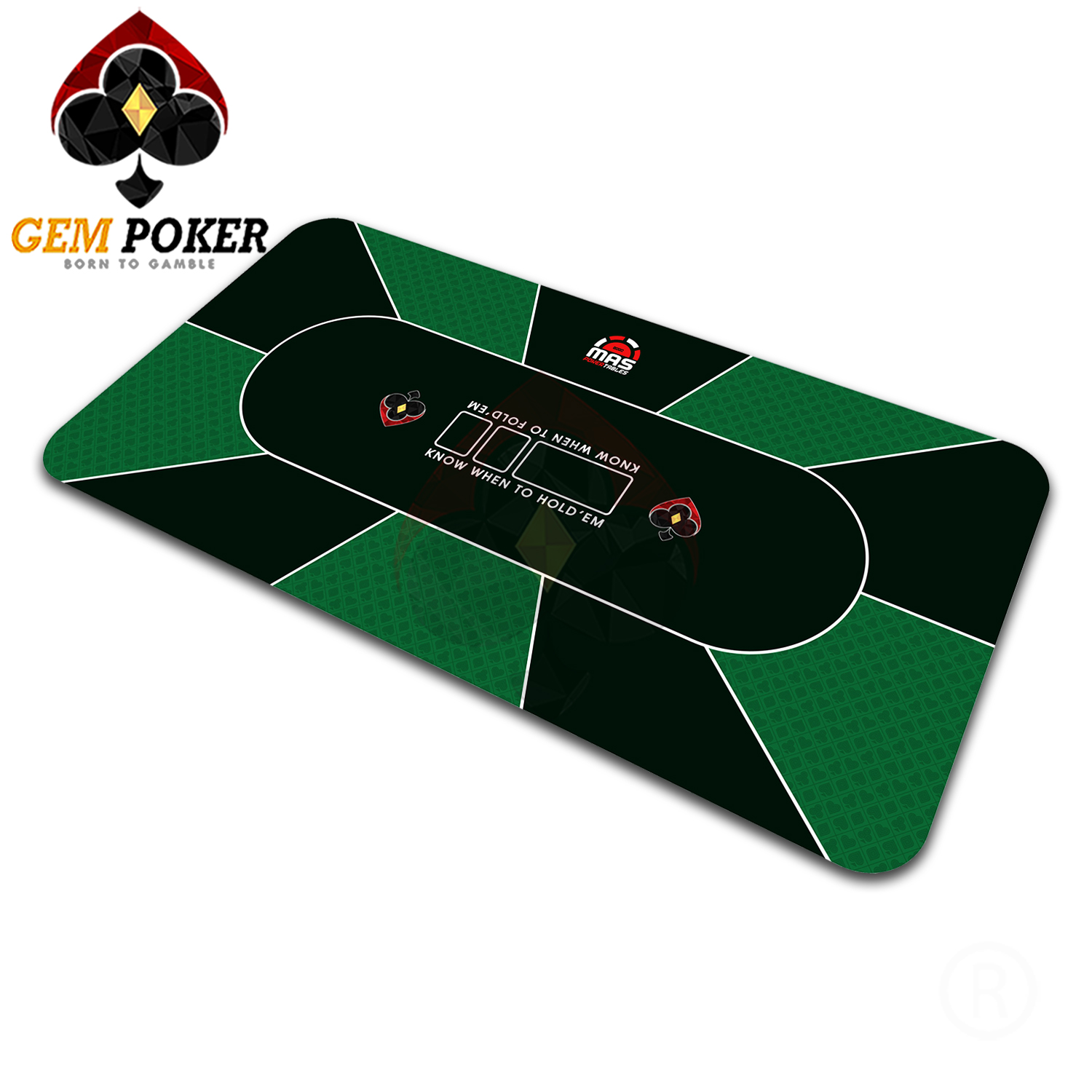 THẢM POKER TEXAS GEM GREEN 180X90 CM