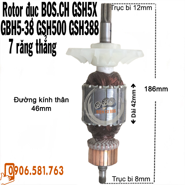 Ac 220 v/240 v gbh 5-38 armature rotor replacement for gbh5-38 gbh5-38d gsh388x gbh 5-38d gsh 388x rotary hammer
