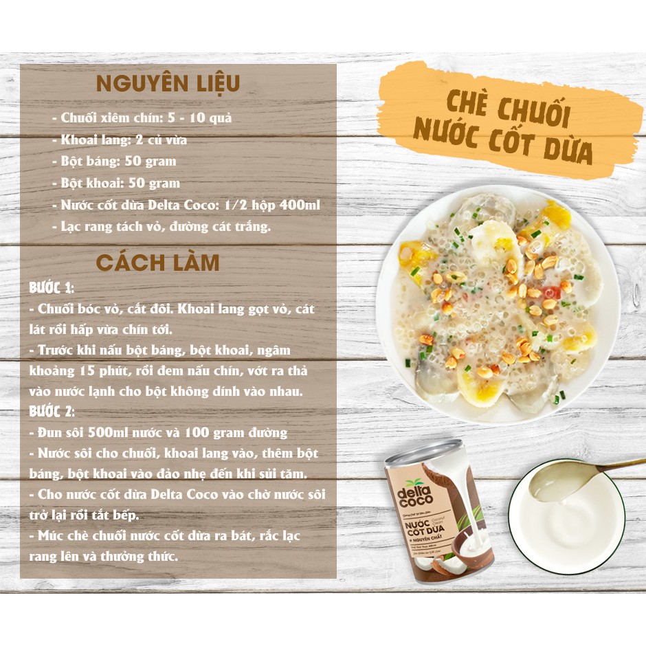 Nước Cốt Dừa Nguyên Chất Delta Coco - 100% Dừa Tươi