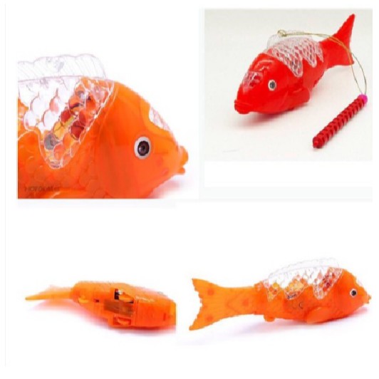 Đèn Trung Thu,Lồng đèn cá chép phát sáng có nhạc có bánh xe thiết kế đẹp mắt, sống động sẽ là món quà không thể thiếu cho bé trong dịp trung thu