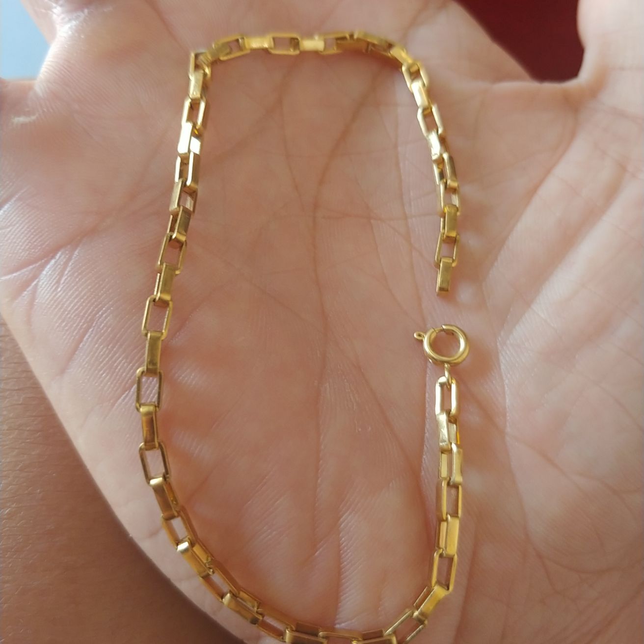 ( Ký hiệu- Không đen) Lắc Tay Nữ Nam Xích Vuông Nhỏ theo yêu cầu