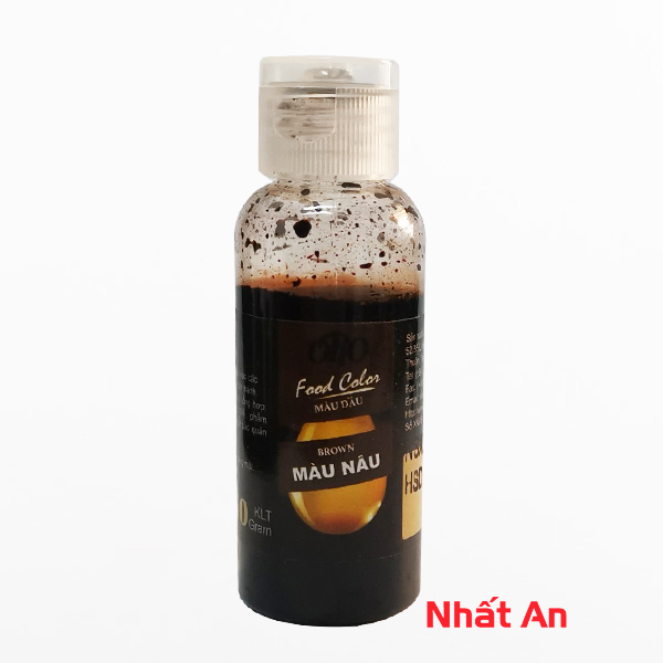 Màu dầu thực phẩm nâu oro 50gr