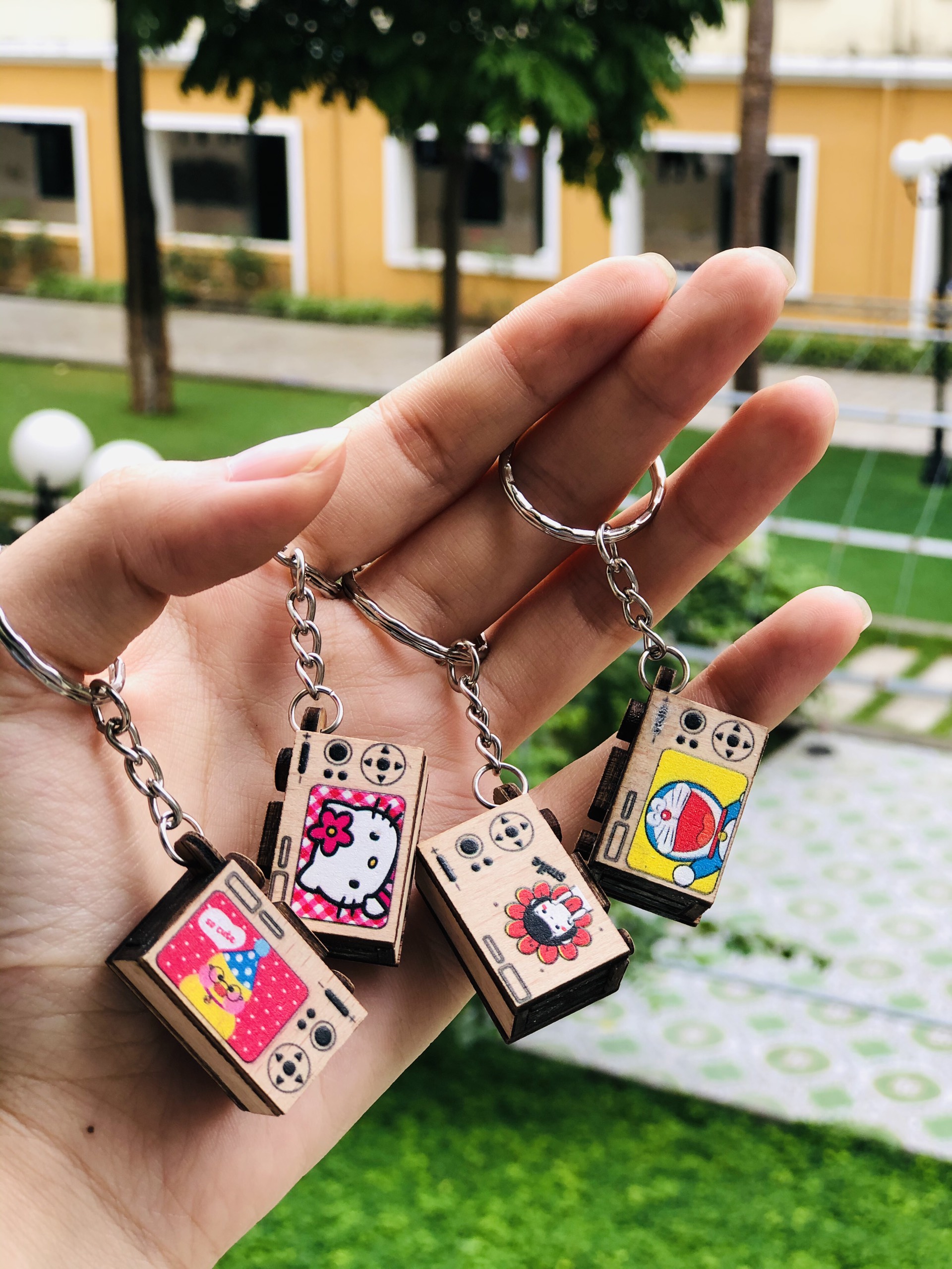 Móc khóa Gỗ máy ảnh