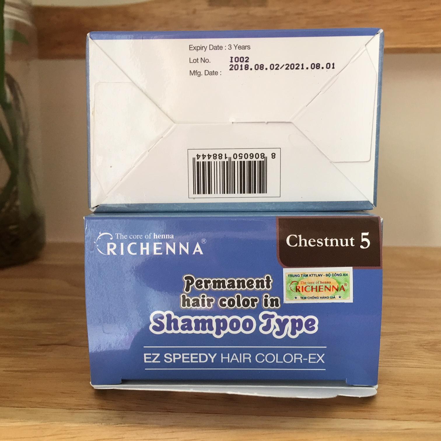 Dầu gội nhuộm tóc RICHENNA (số 5 Chestnut)