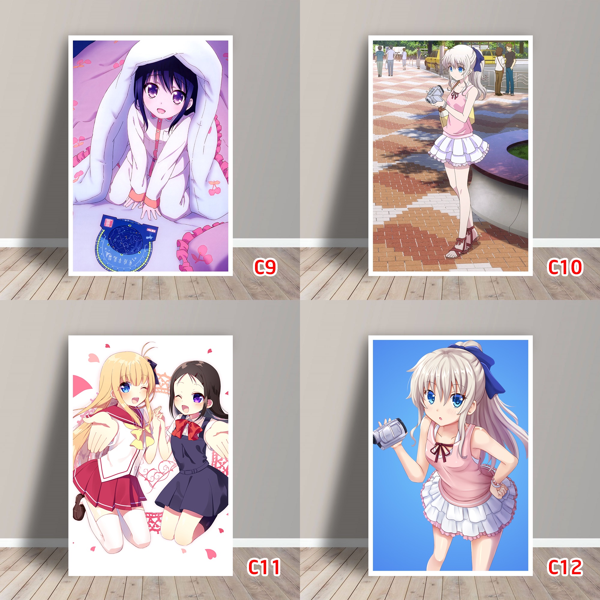 Tấm Postcard Cao Cấp Anime Charlotte (21cm x 15cm)