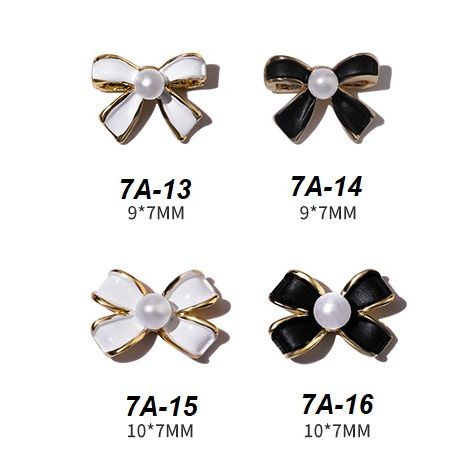 Charm Nơ Lì Kim Loại Hàn Quốc Trang Trí Móng