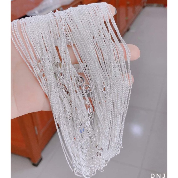 Dây chuyền bạc 925 xoắn thừng( không mặt)