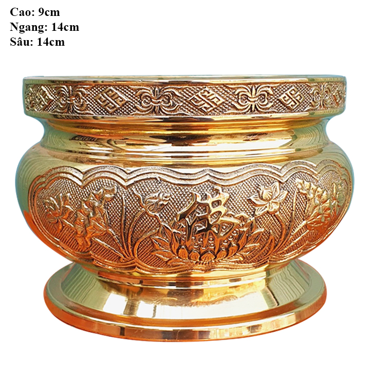 Bát Hương Bầu Bằng Đồng (4 Size)