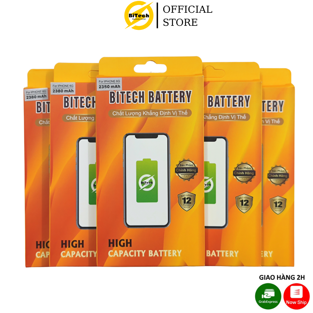 Pin điện thoại dung lượng cao BITECH BT-6G ( dung lượng 2380 mAh )(Tặng bộ vít mở + Seal dán pin)