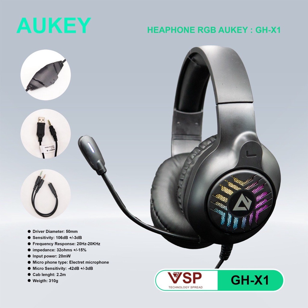 Tai Nghe VSP GH-X1 LED Gaming