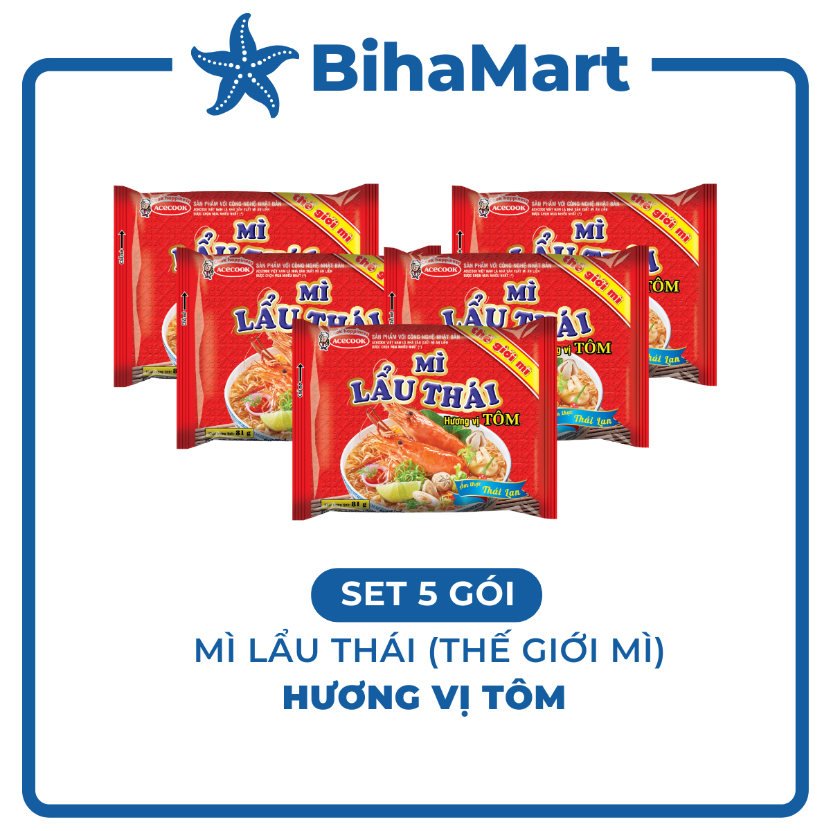 - acecook - instant noodles thai shrimp hot pot flavour