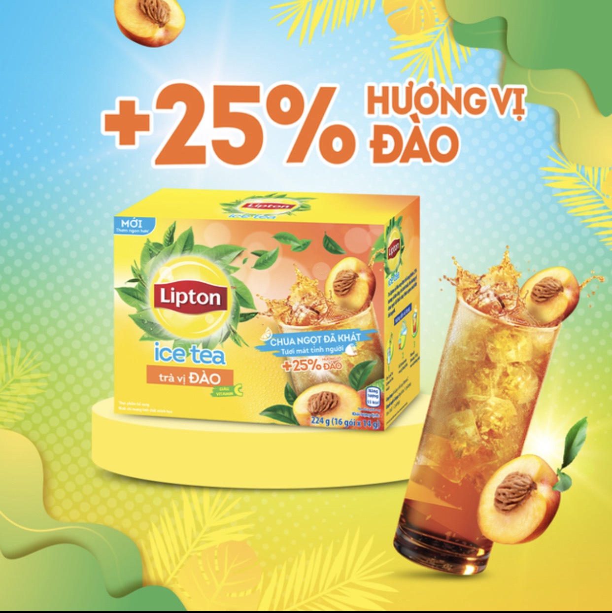 Trà Lipton Chanh- Mật Ong và vị  đào